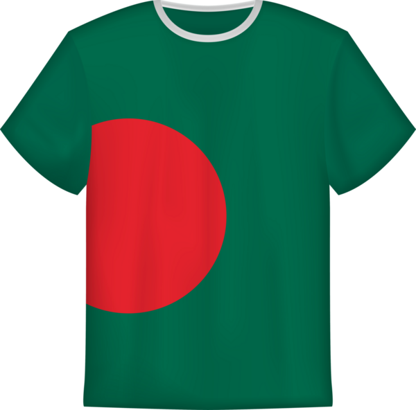 Bangladeş bayraklı tişört tasarımı. Tişört şablonu.