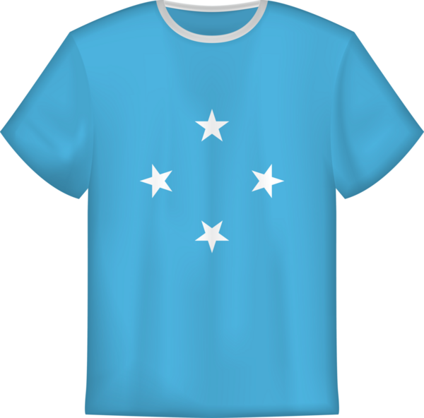 Mikronezya bayraklı tişört tasarımı. Tişört şablonu.