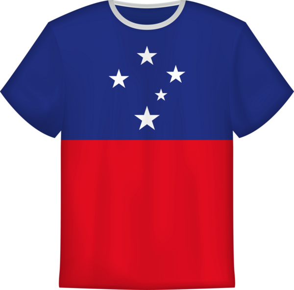 Samoa bayraklı tişört tasarımı. Tişört şablonu.