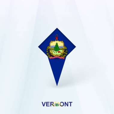 Geometrik Tasarımlı Vermont Bayrak Simgesi Simgesi.