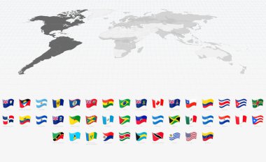 Her Amerikan Ülkesinin Canlı Bayrakları