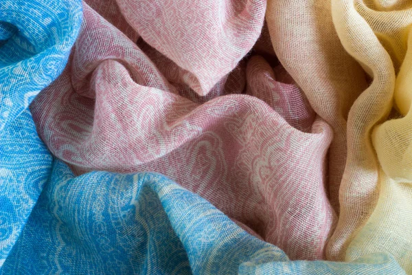 Cyan fabric texture background — Stock Photo, Image
