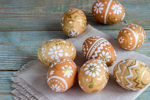 Ovos de páscoa pintados à mão — Fotografia de Stock