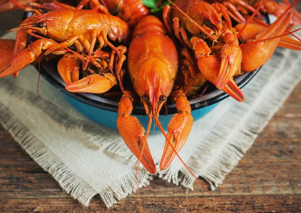Crawfish on wooden background — Stock Image Crawfish on wooden background Stock Picture