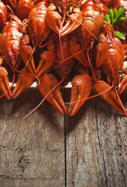 ahşap arka plan üzerinde kerevit