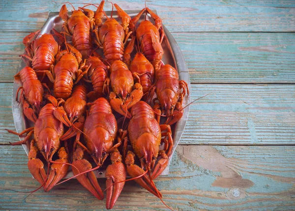 Crawfish on wooden background — Stock Photo, Image