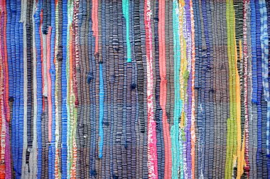 Rengarenk renkli el yapımı kilim veya halı
