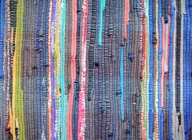 Rengarenk renkli el yapımı kilim veya halı