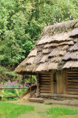 Eski ev saman ile kaplı