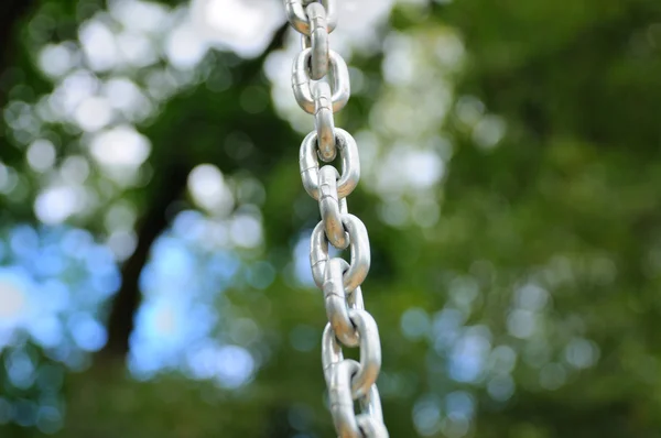 Fragment of links of a chain close up — Stock Photo, Image