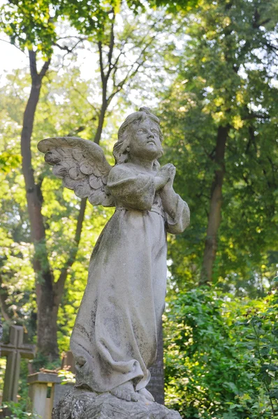 Old statue in Lychakiv Cemetery in Lviv, Ukraine — Stock Photo, Image