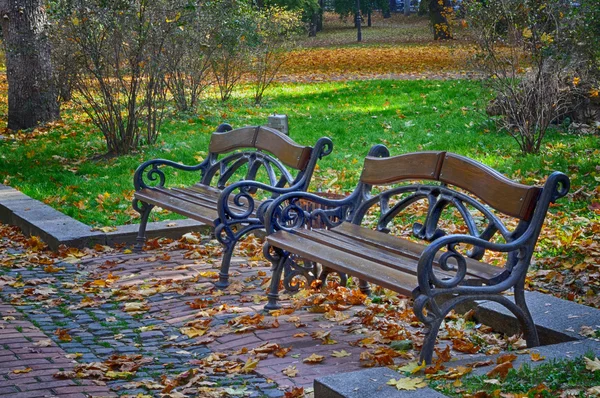 Bänk i parken — Stockfoto