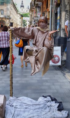 Lviv, Ukrayna - 15 Haziran: Eğlence Lviv turist için -