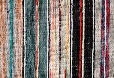 Rengarenk halı tekstil kumaş doku 