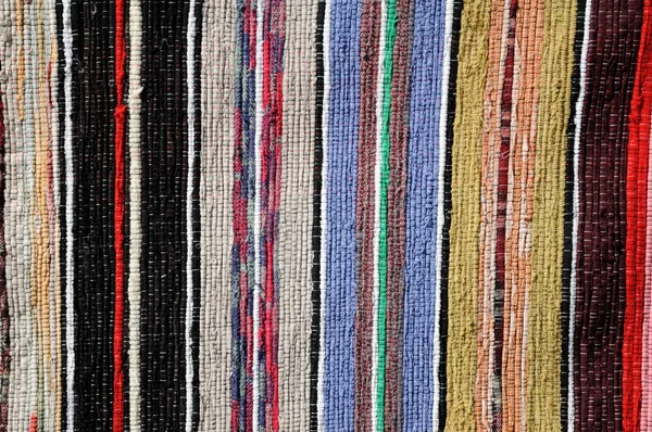 Tarka szőnyeg Textil szövet textúra — Stock Fotó