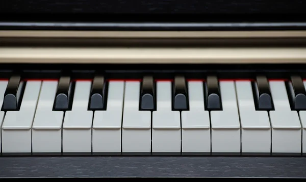 Teclas de piano close-up — Fotografia de Stock