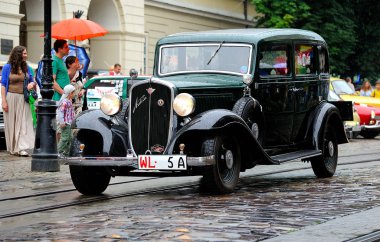 Lviv, Ukrayna - Haziran 2015: Otomatik festival Leopolis grand prix 201