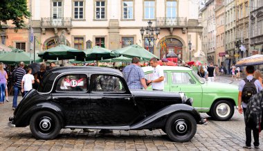 Lviv, Ukrayna - Haziran 2015: Otomatik festival Leopolis grand prix 201