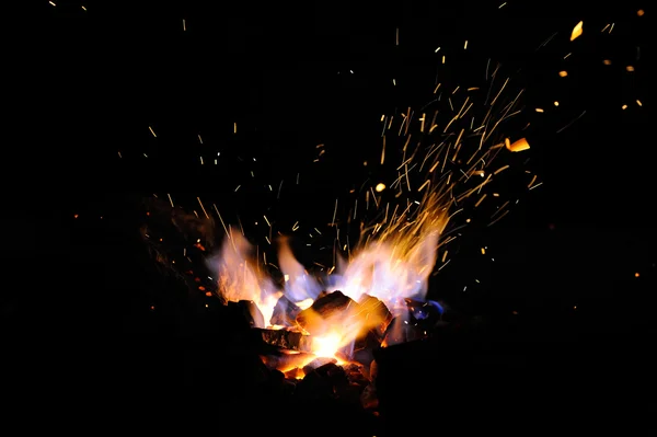 Sparks of bonfire. — Stock Photo, Image