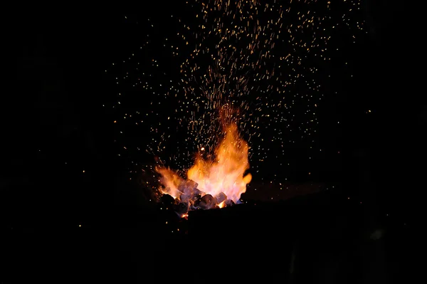 Sparks of bonfire. — Stock Photo, Image