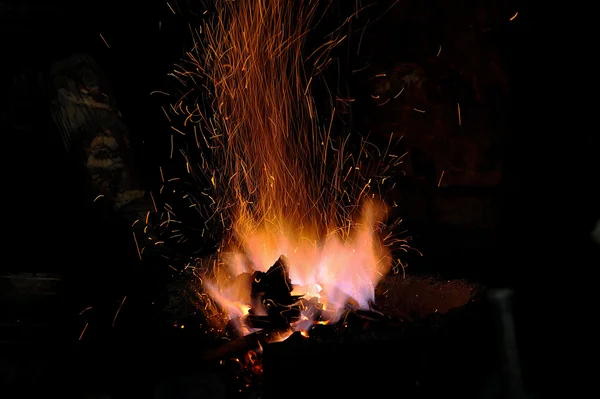 Sparks of bonfire. — Stock Photo, Image
