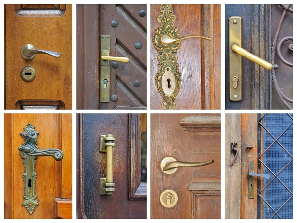 Collage manija de puerta — Foto de Stock