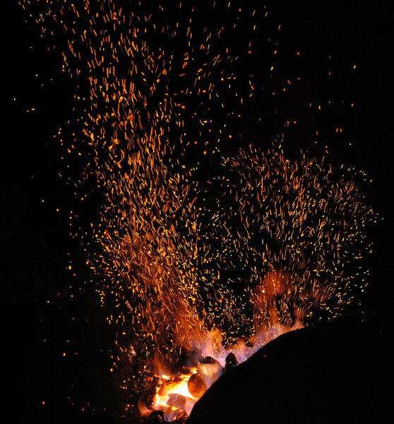 Embers and Flames of a smith's forge