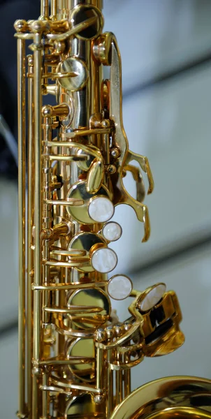 Częścią saksofon z bliska — Zdjęcie stockowe