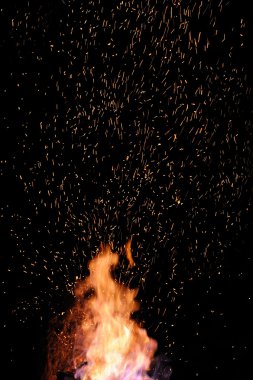 Köz ve bir Smith'in forge alevleri