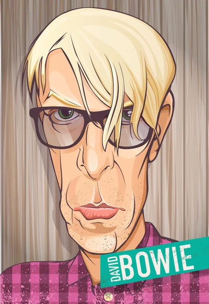 David Bowie portret — Vector de stock