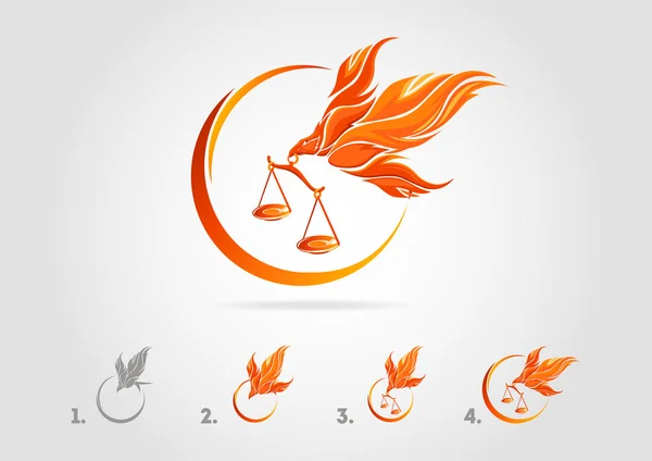 Phoenix fire logo — Stock Vector