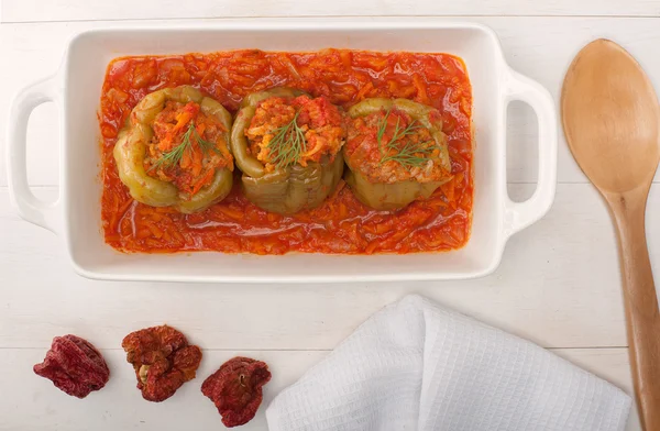 Stuffed Peppers on white — Stock Photo, Image