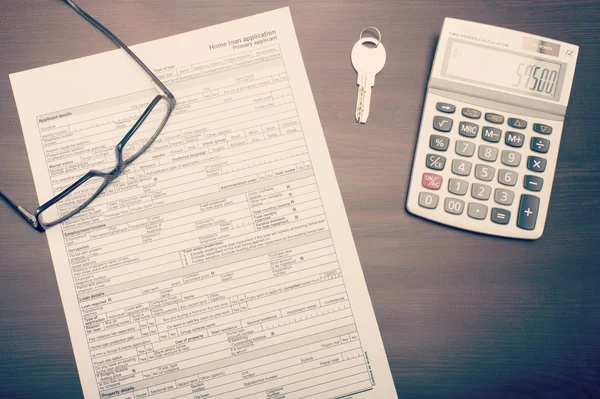 Formulario de solicitud de préstamo hipotecario —  Fotos de Stock