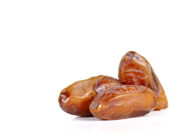 Beyaz arkaplanda hurma.