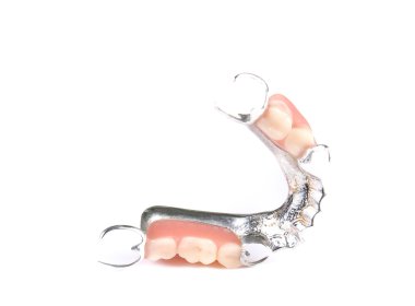 Takma diş hallettim arka plan üzerinde.