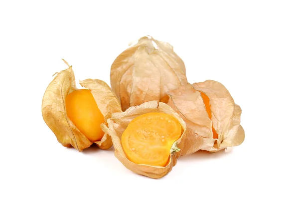 Physalis frutas no fundo branco . — Fotografia de Stock