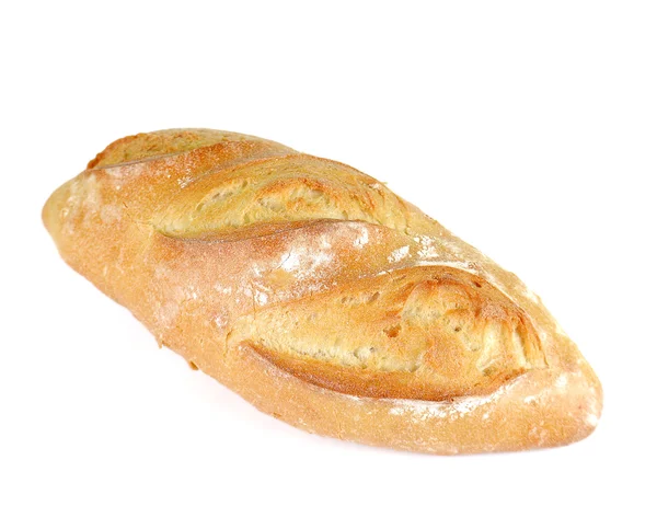 Beyaz arka plan üzerinde büyük ekmek. — Stok fotoğraf