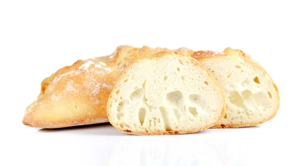 Beyaz arka plan üzerinde büyük ekmek. — Stok fotoğraf