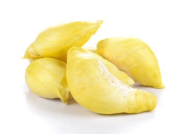 Durian, beyaz arka plan üzerinde meyve Kral.