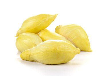 Durian, beyaz arka plan üzerinde meyve Kral.