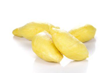 Durian, beyaz arka plan üzerinde meyve Kral.
