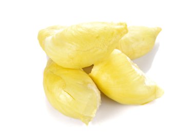 Durian, beyaz arka plan üzerinde meyve Kral.