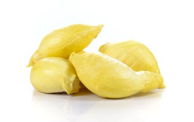 Durian, beyaz arka plan üzerinde meyve Kral.