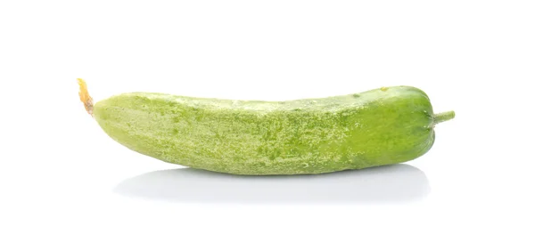 Een komkommer op witte achtergrond. — Stockfoto