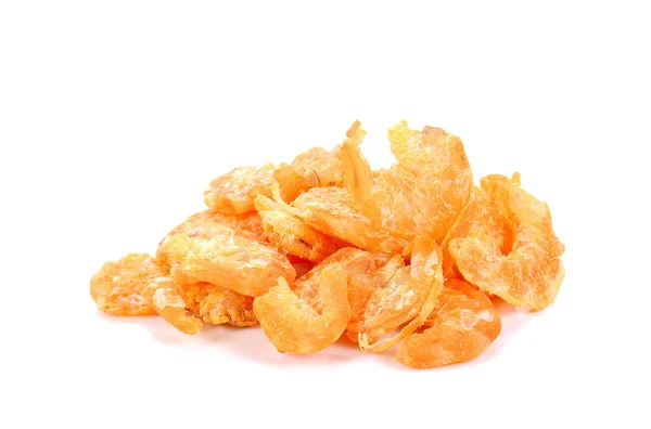 Dried shrimp on white background. — Stock Photo, Image