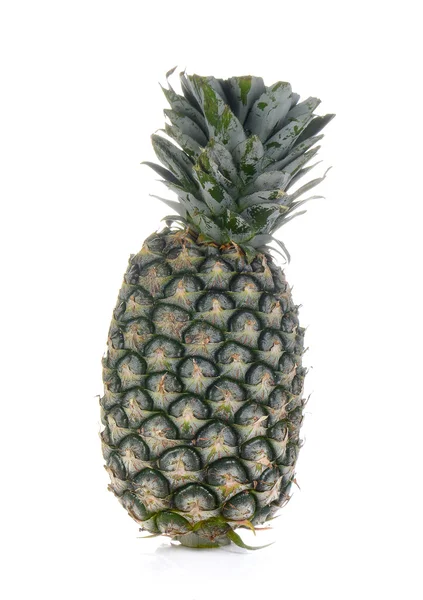 Grote groene ananas op witte achtergrond. — Stockfoto