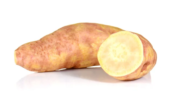 Big Yam cut pieces on white background. — Stock Photo, Image