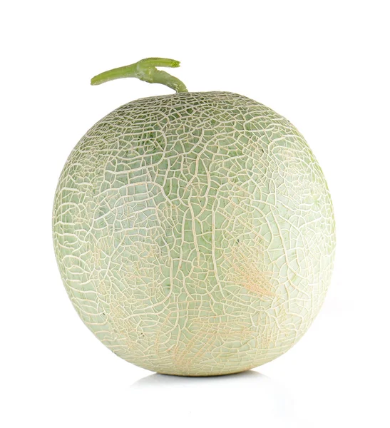 Big melon full ball on white background. — Stock Photo, Image