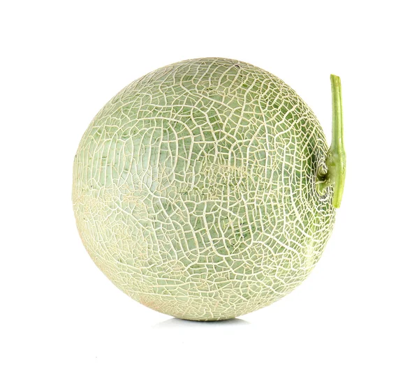 Melon hela bollen på vit bakgrund. — Stockfoto