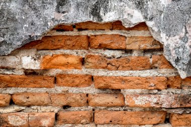 Arkaplan için Eski Kırmızı Tuğla Duvar.